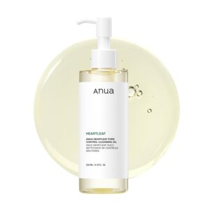 ANUA Heartleaf Pore Control Cleansing Oil, Oil Cleanser for Face, Makeup Blackhead Remover, Double Cleansing, Facial Cleanser, Mild Ingredients, Korean Skin Care 6.76 fl oz(200ml)