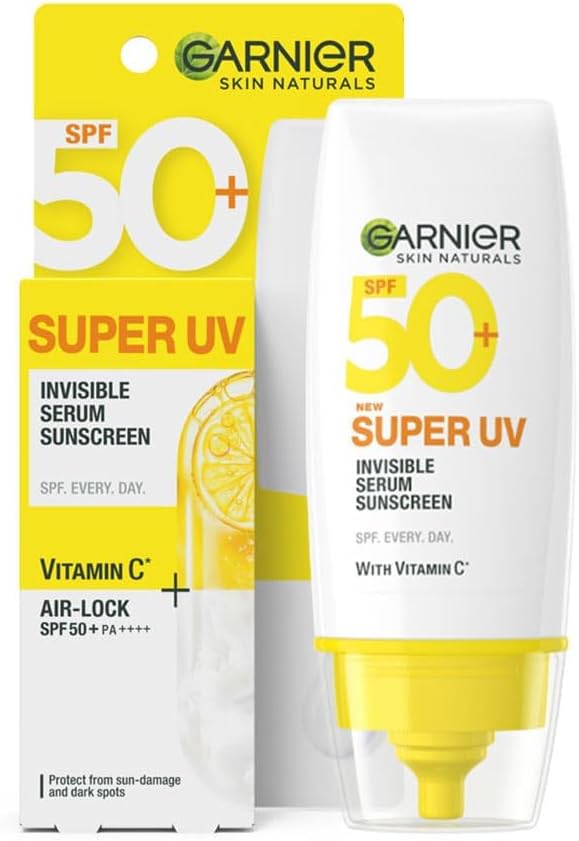 Garnier Serum Sunscreen SPF 50, Sunscreen Lotion for Face & Body, Hydrating, Anti-Aging, Moisturizing, 30 ml