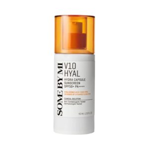 Some By Mi V10 HYAL SPF50 Sunscreen Hydra Capsule | 40ml | With 10 Vitamins & Hyaluronic Acid | Suitable For Sensitive Skin